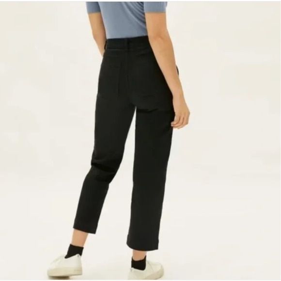 NEW Everlane The Straight Leg Crop Jeans in Black Size 0 - Picture 2 of 7